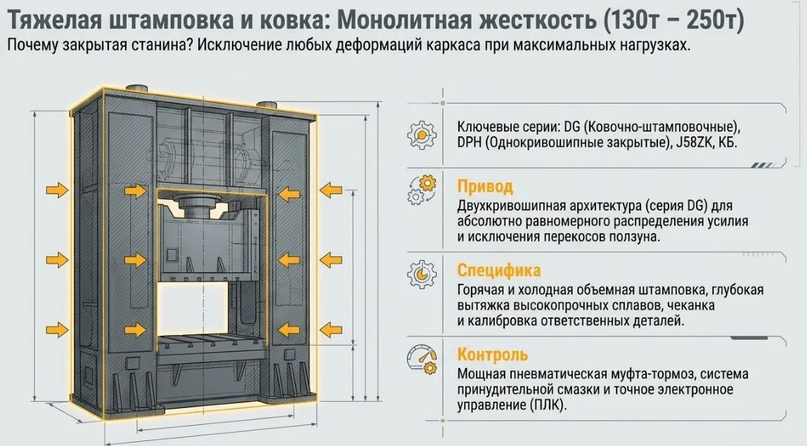 Большие механические кривошипные прессы