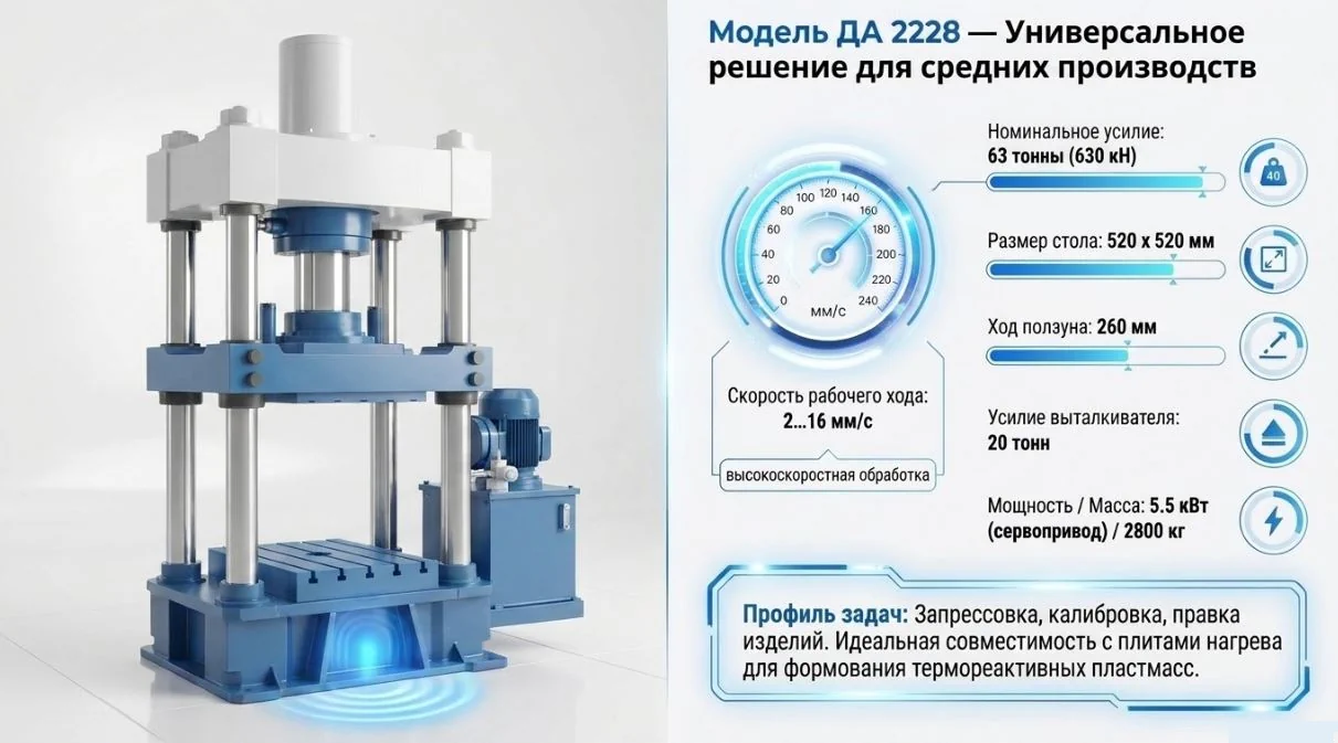 Четырехколонный пресс ДА-2228 63 тонны
