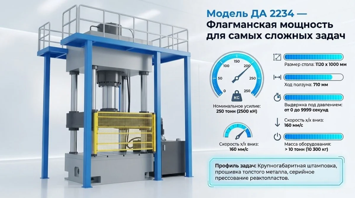 Четырехколонный пресс ДА-2234 250 тонн