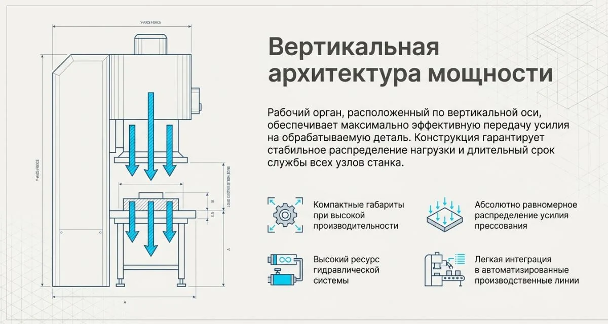 Особенности вертикальных гидравлических прессов серии П63